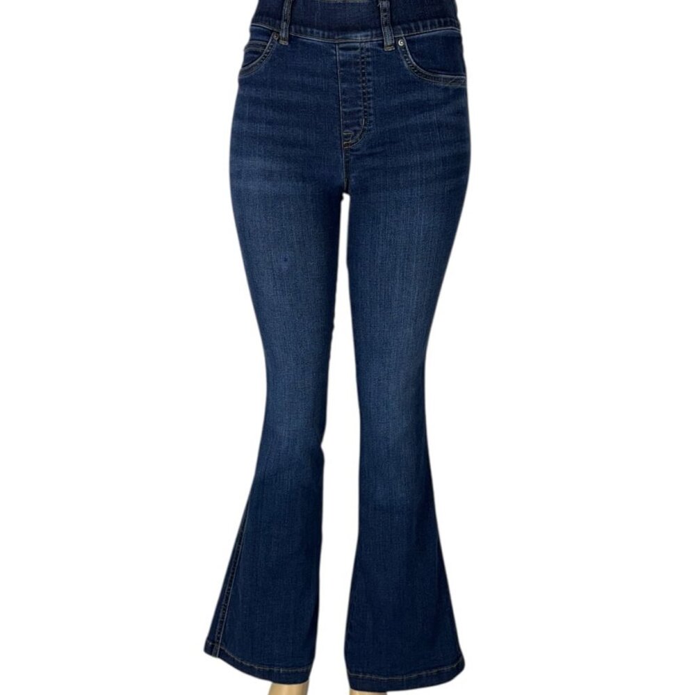 SPANX Dark Wash Flare Jeans Petite S EUC
